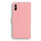 Xiaomi Redmi 9A / 9AT Læder Flip Cover m. Kortholder - Lyserød