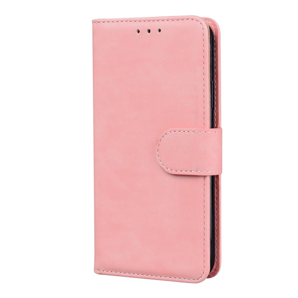 Xiaomi Redmi 9A / 9AT Læder Flip Cover m. Kortholder - Lyserød