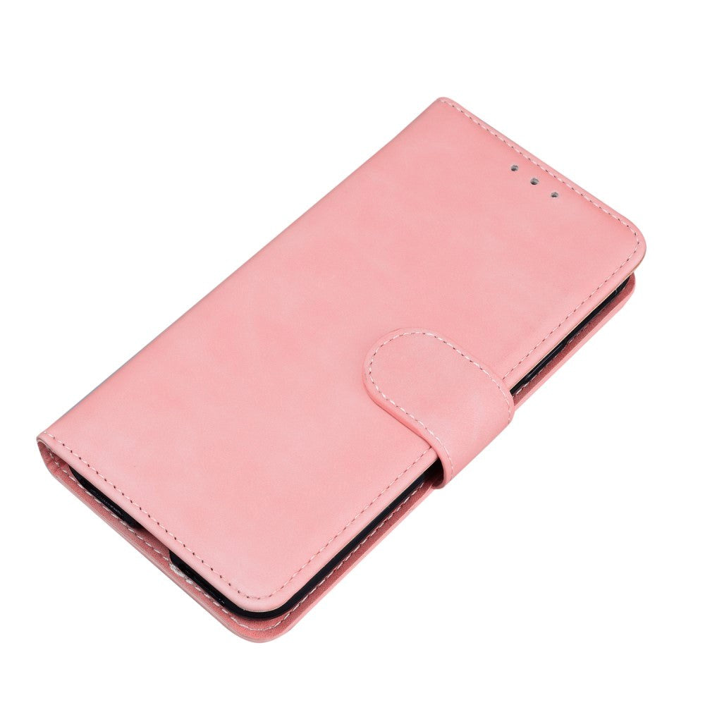 Xiaomi Redmi 9A / 9AT Læder Flip Cover m. Kortholder - Lyserød