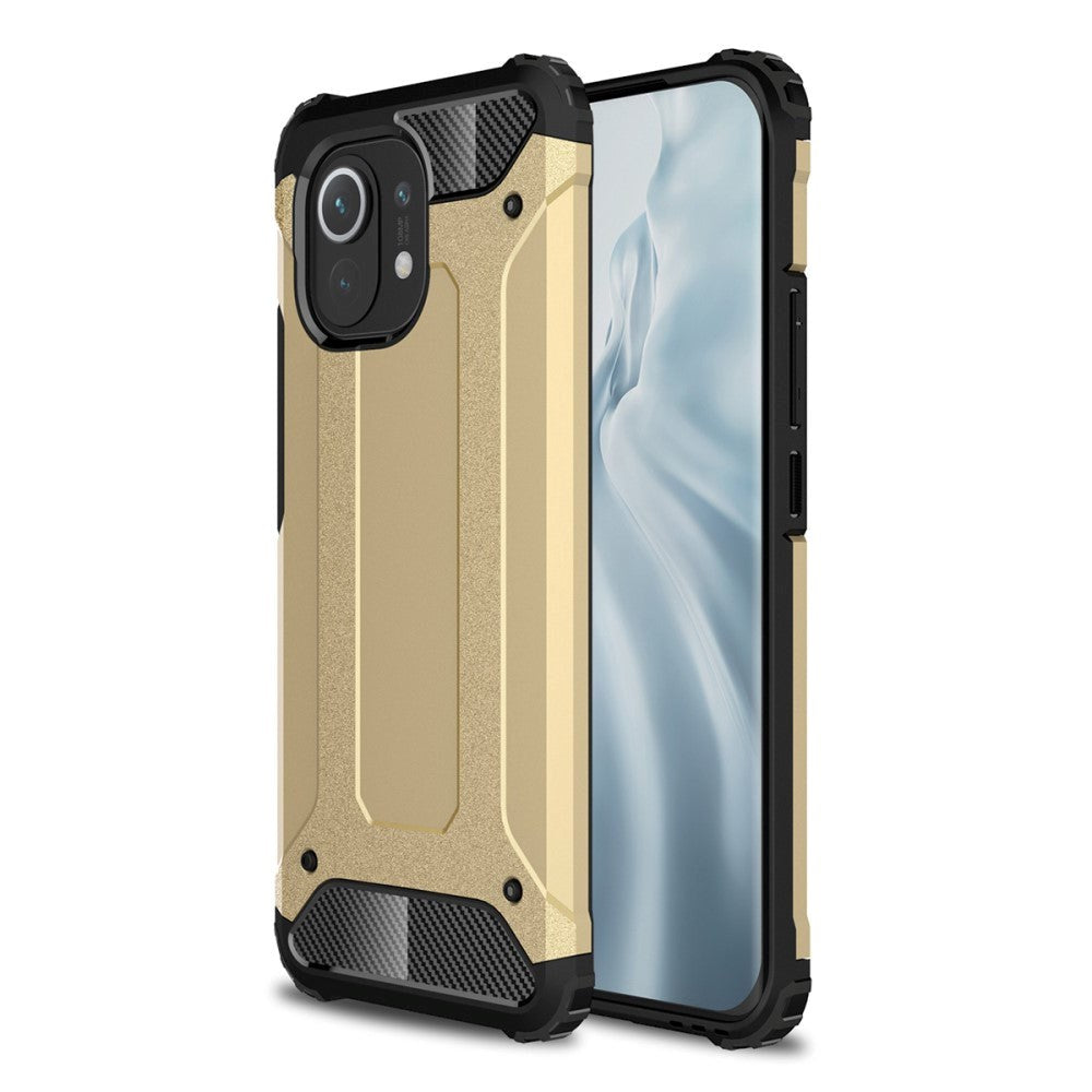 Xiaomi Mi 11 Armor Guard Håndværker Bagside Cover - Guld