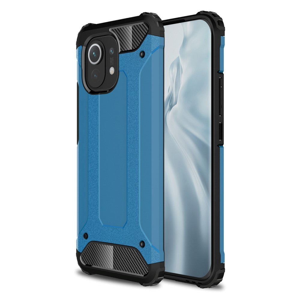 Xiaomi Mi 11 Armor Guard Håndværker Bagside Cover - Blå