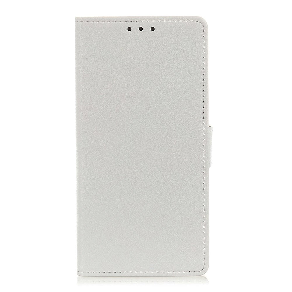 Xiaomi Redmi 9T Imiteret Læder Flip Cover m. Kortholder & Ståfunktion - Hvid