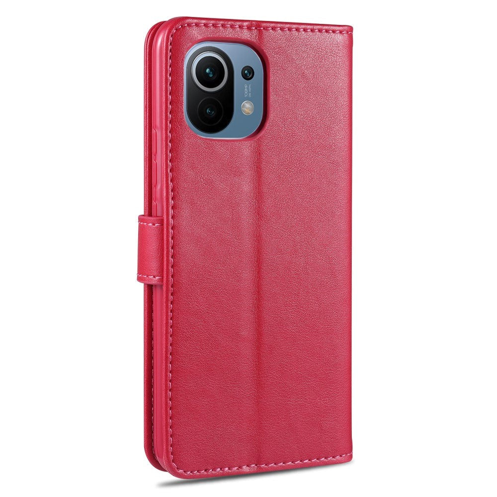 Xiaomi Mi 11 AZNS Læder Cover m. Pung - Pink