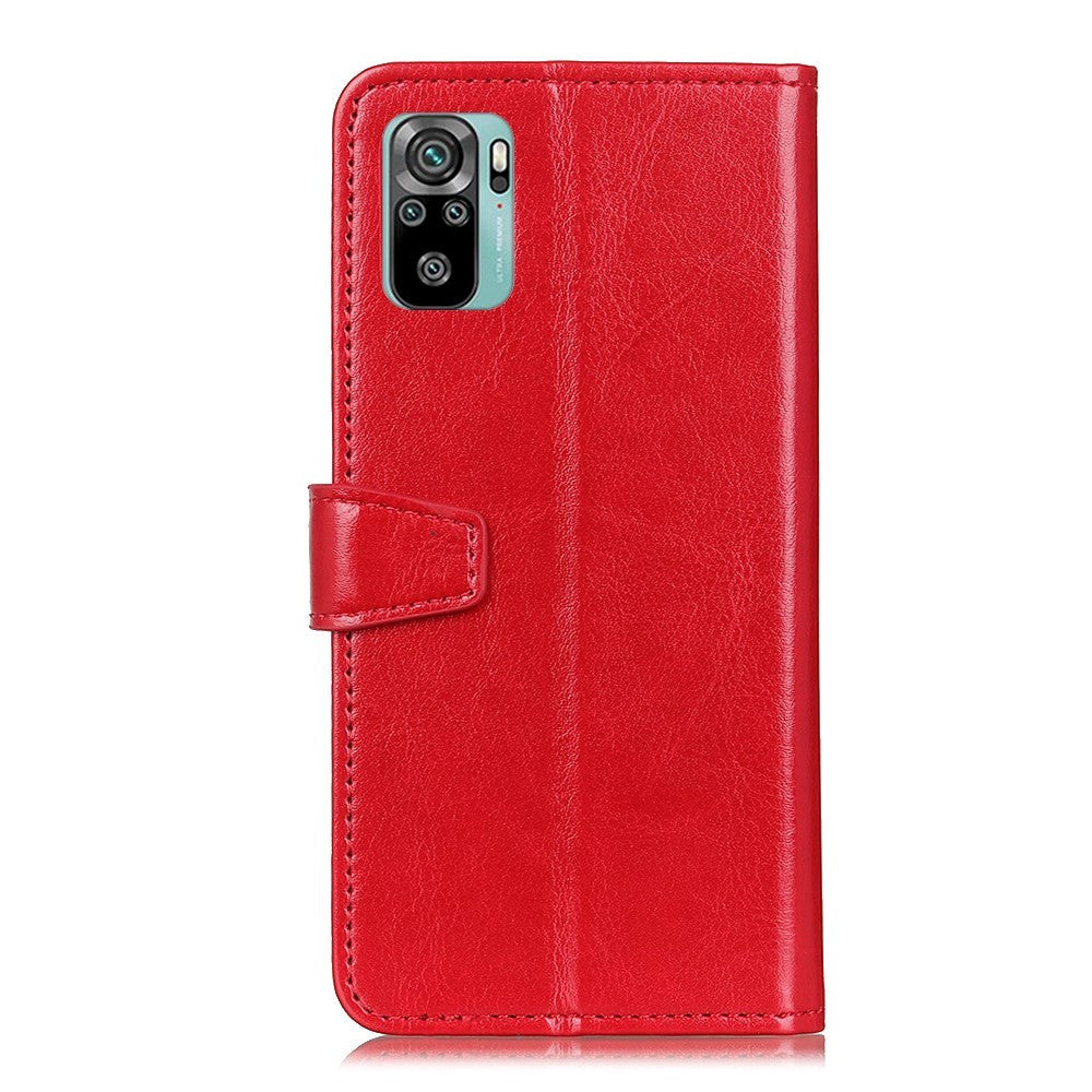 Xiaomi Poco M5S / Redmi Note 10S Flip Cover m. Kortholder & Ståfunktion - Rød