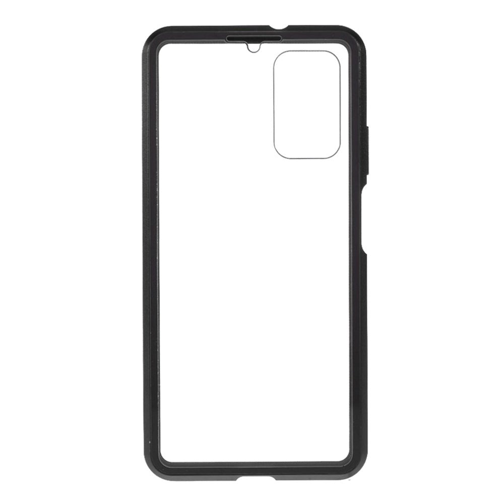 Xiaomi Poco M3 Magnetisk Metal Cover m. Glas For- og Bagside - Sort