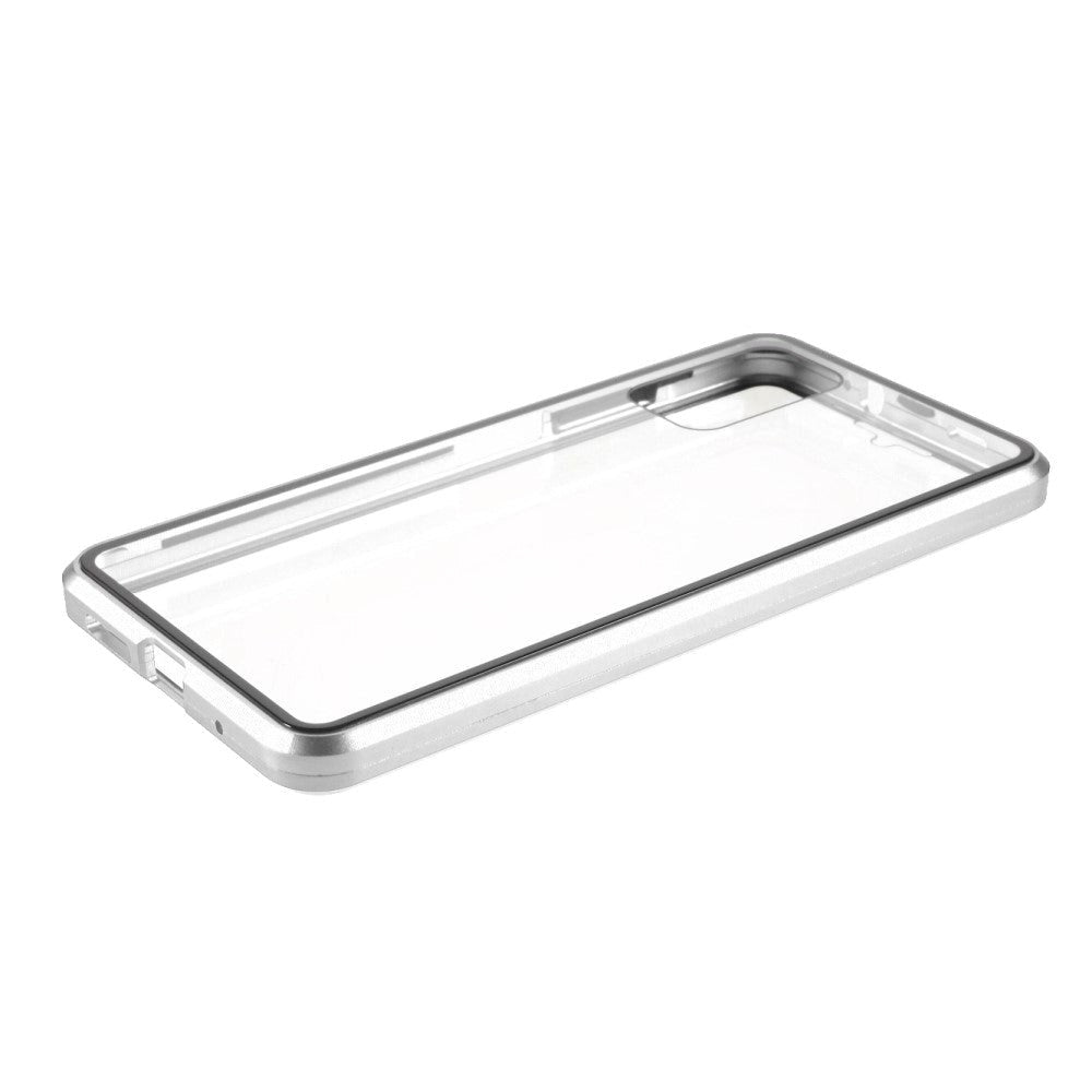 Xiaomi Poco M3 Magnetisk Metal Cover m. Glas For- og Bagside - Sølv