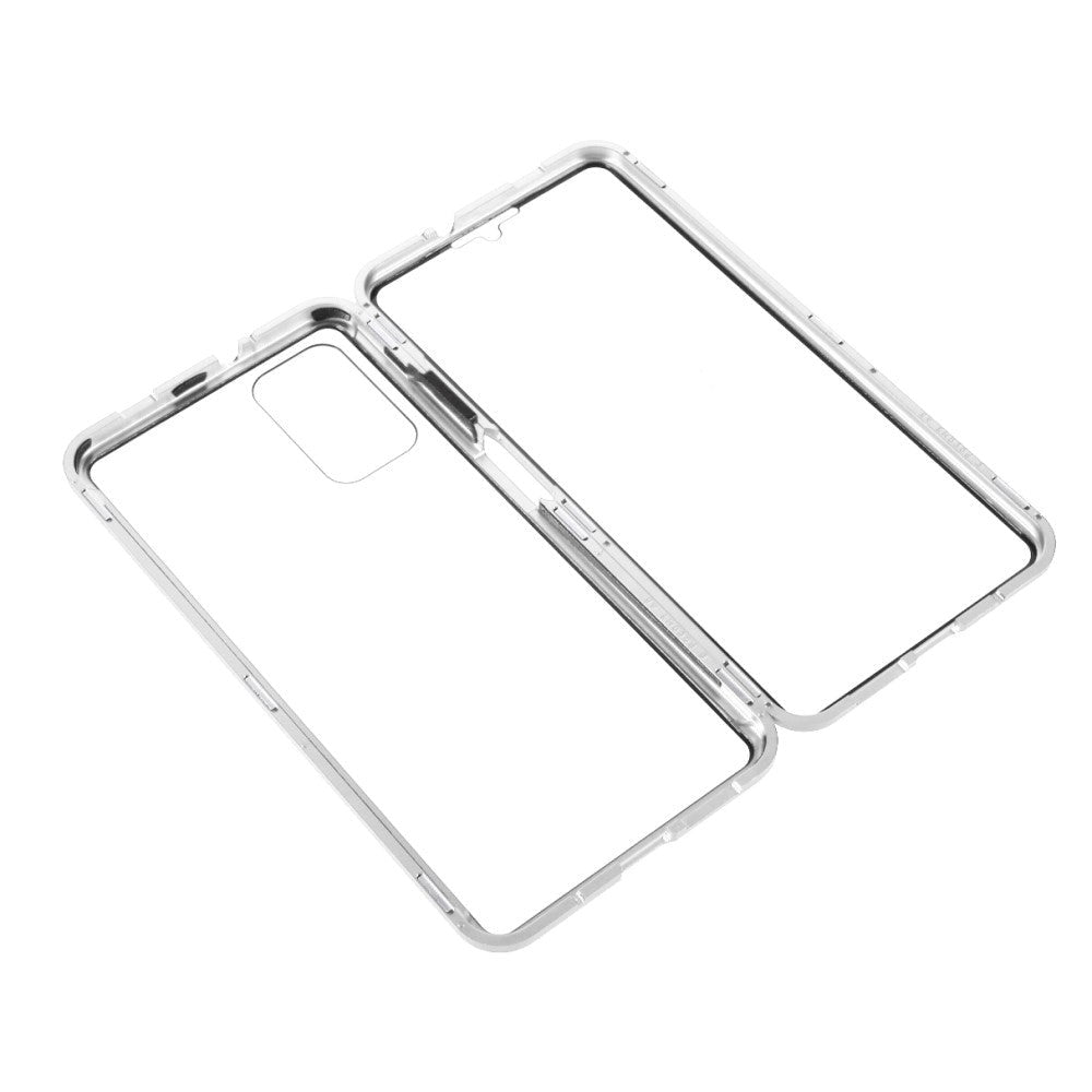 Xiaomi Poco M3 Magnetisk Metal Cover m. Glas For- og Bagside - Sølv