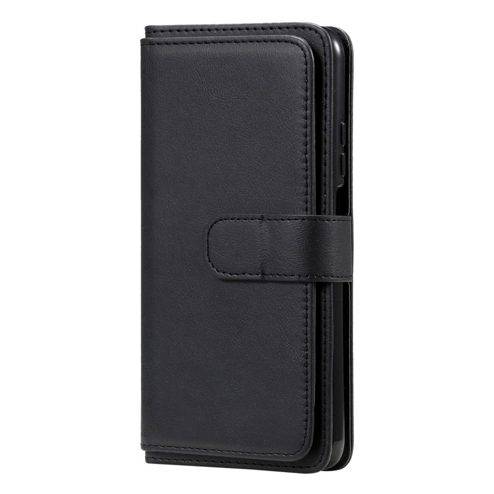 Xiaomi Poco M3 Læder Flip Cover m. Stor Kortholder - Sort