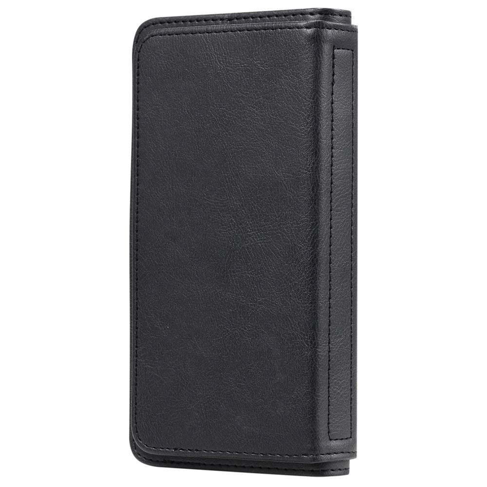 Xiaomi Poco M3 Læder Flip Cover m. Stor Kortholder - Sort