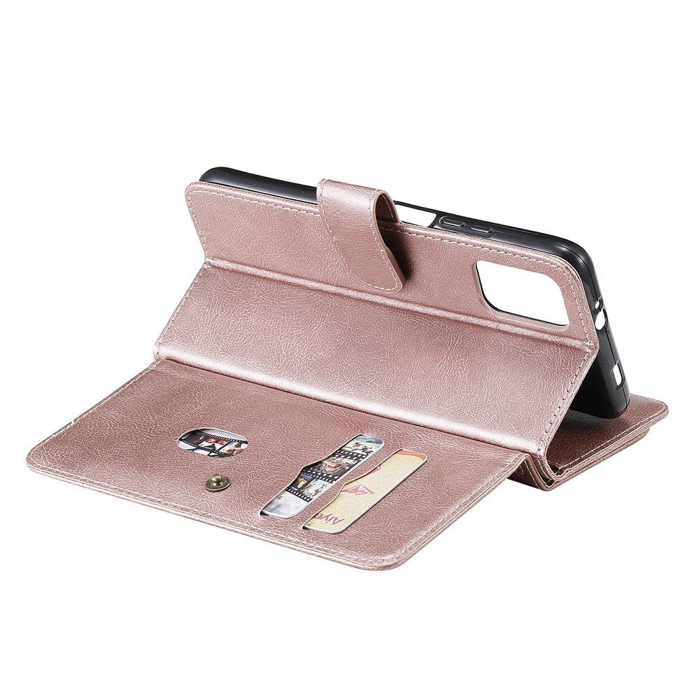 Xiaomi Poco M3 Læder Flip Cover m. Stor Kortholder - Rose Gold