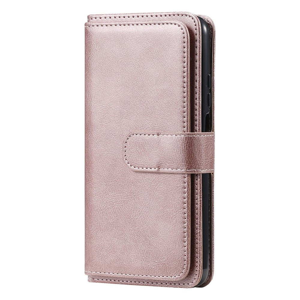 Xiaomi Poco M3 Læder Flip Cover m. Stor Kortholder - Rose Gold