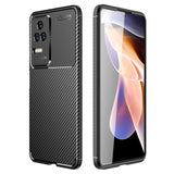 Xiaomi Poco F4 Brushed Carbon Bagside Cover - Sort