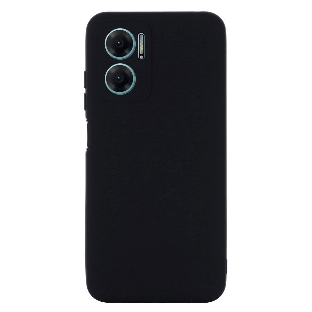 Xiaomi Redmi 10 (5G) Liquid Silikone Bagside Cover m. Strop - Sort