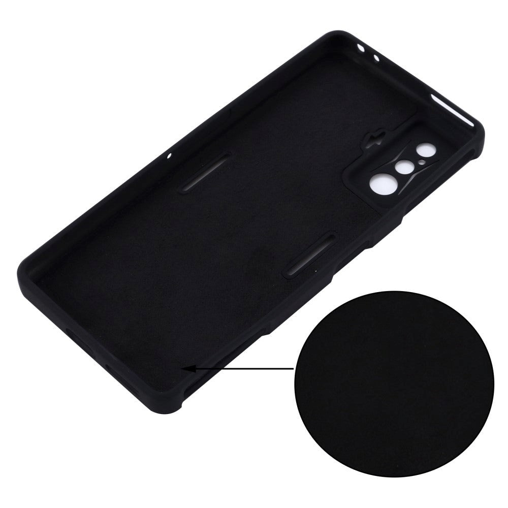 Xiaomi Poco F4 GT Liquid Silikone Bagside Cover m. Strop - Sort