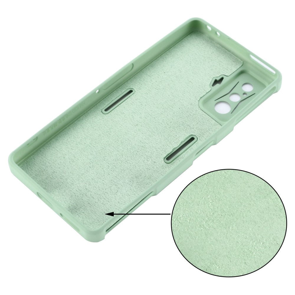 Xiaomi Poco F4 GT Liquid Silikone Bagside Cover m. Strop - Grøn