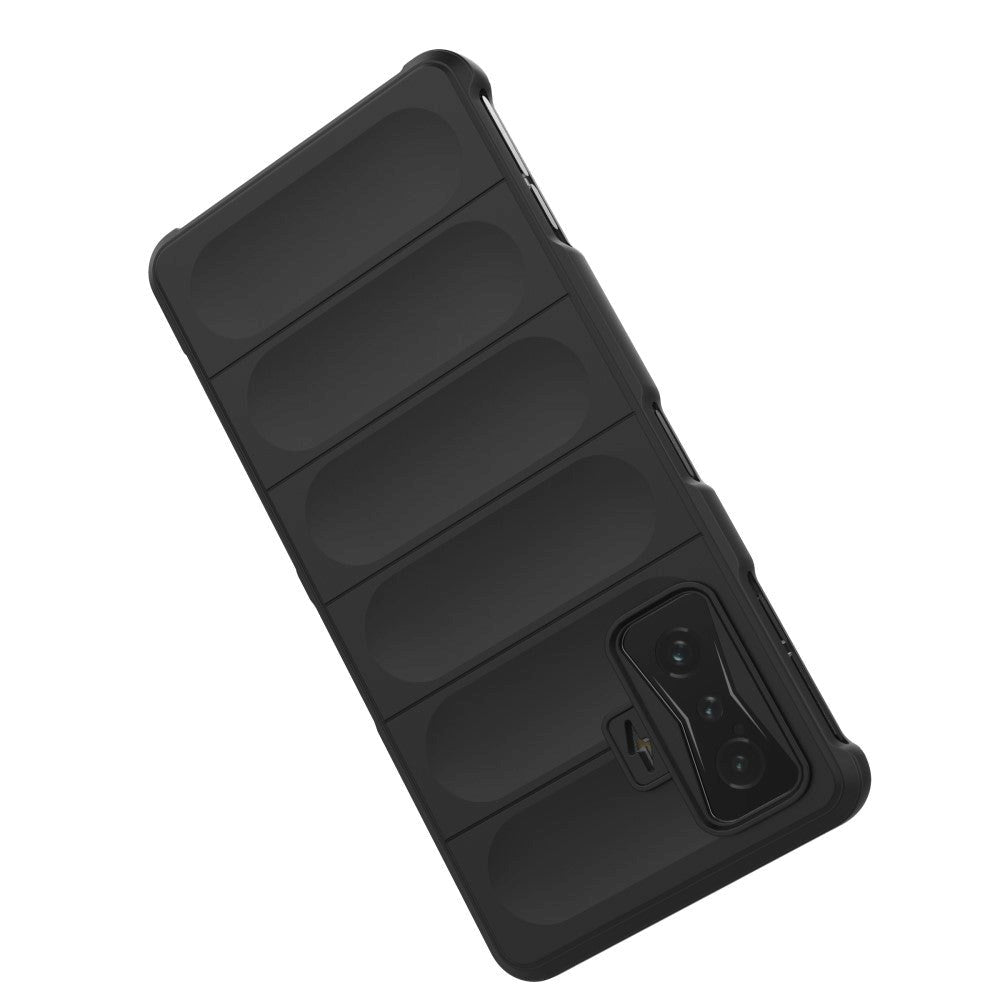 Xiaomi Poco F4 GT Fleksibelt Plastik Bagside Cover - Sort