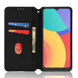 Alcatel 1S (2021) / 3L (2021) PU Læder Flip Cover m. Pung - Rhombus - Sort