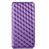 Alcatel 1S (2021) / 3L (2021) PU Læder Flip Cover m. Pung - Rhombus - Lilla