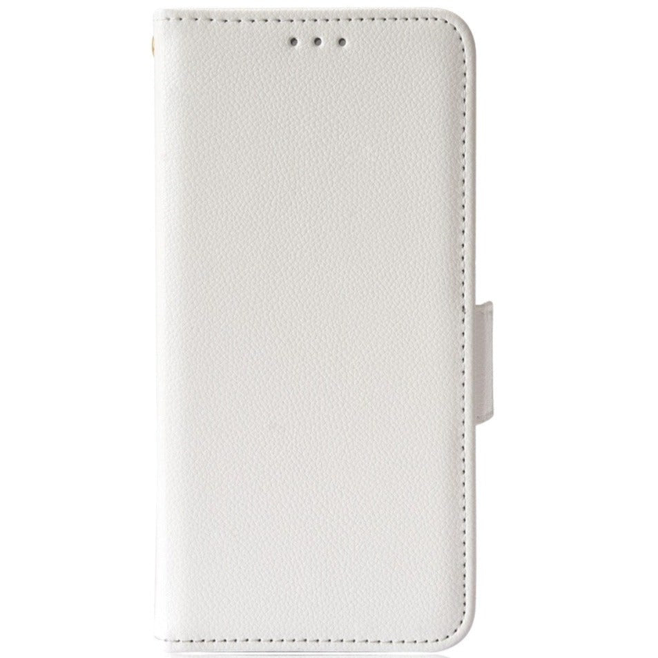 Alcatel 1S (2021) / 3L (2021) PU Litchi Læder Flip Cover m. Pung - Hvid