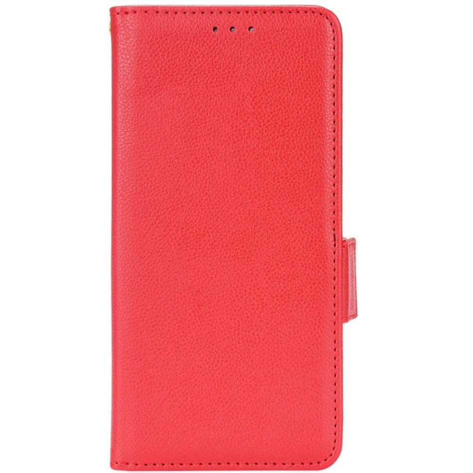 Alcatel 1S (2021) / 3L (2021) PU Litchi Læder Flip Cover m. Pung - Rød