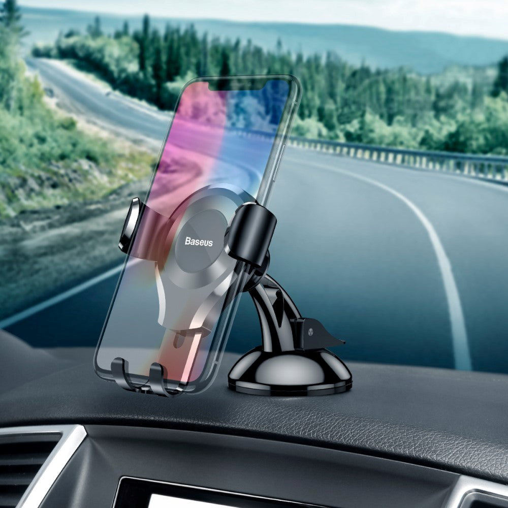 Baseus Suction Cup Gravity Car Mount - Mobilholder til bil