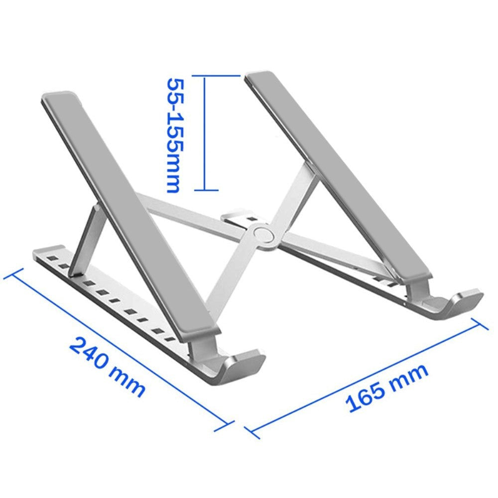 Bordholder & Stander Til Tablets / PC / Mac i Aluminium - Sølv