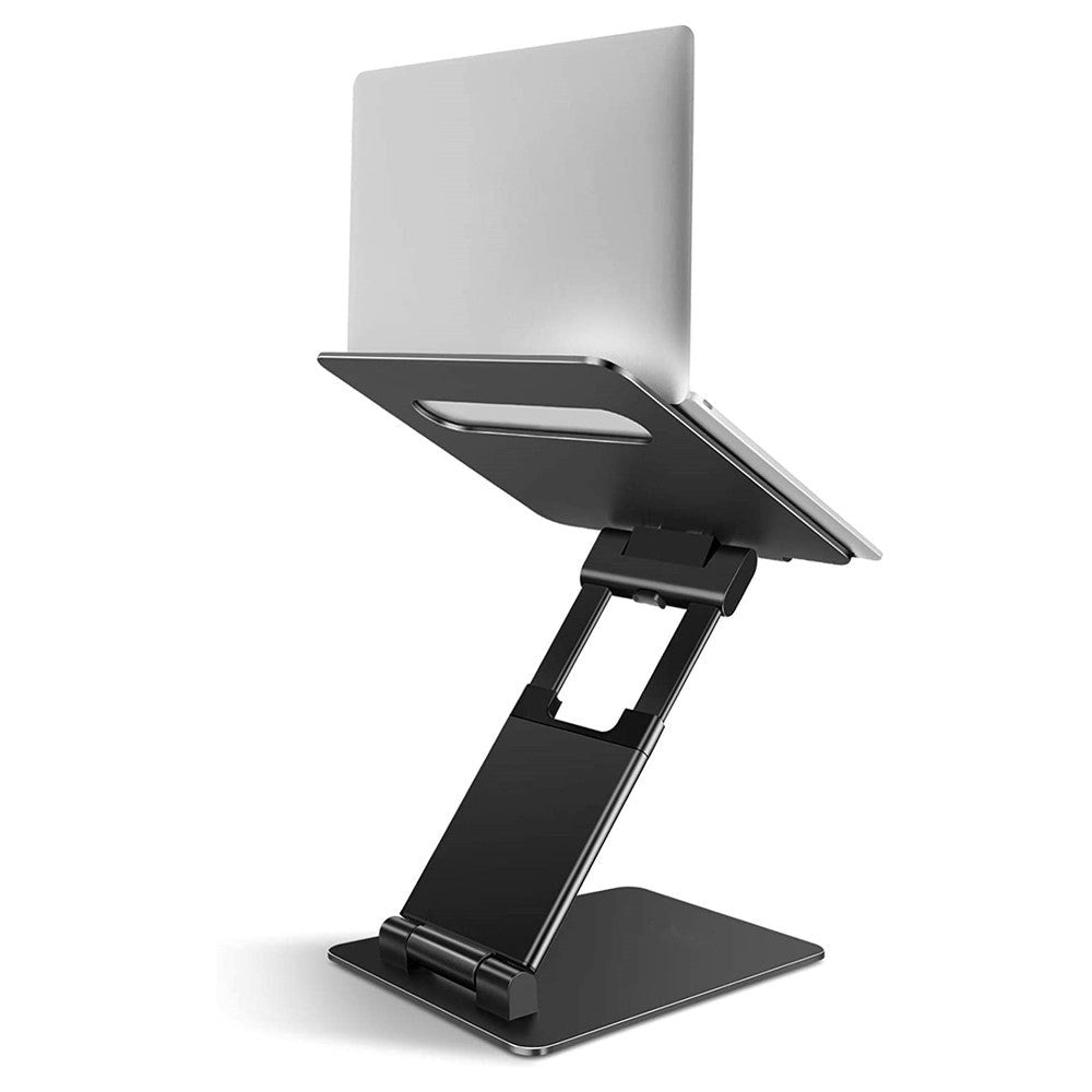 Laptop/ MacBook Stander m. Justerbar Højde - Sort