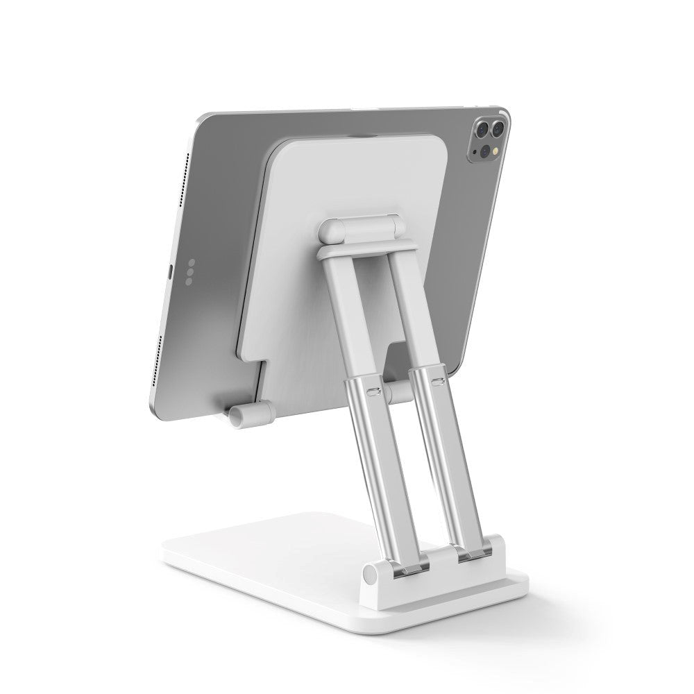 Universal Foldbar Bordholder Til Tablet - Højde Justering & Tilt - Hvid