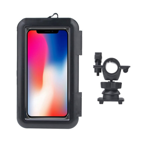 Mobilholder til Cykel (Maks. Mobil: 160 x 82mm) - Vandtæt Etui - Sort - (DEMO)