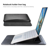 Tri-fold Læder MacBook Sleeve 15-16" (37 x 27 cm) - Brun