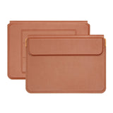 Tri-fold Læder MacBook Sleeve 15-16" (37 x 27 cm) - Brun