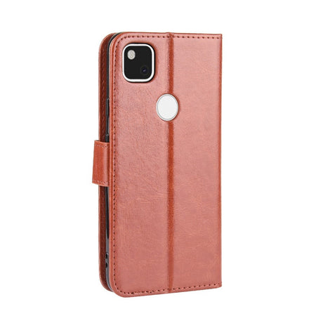 EIDERWOOD Google Pixel 4a Læder Flip Cover m. Pung & Strop - Brun