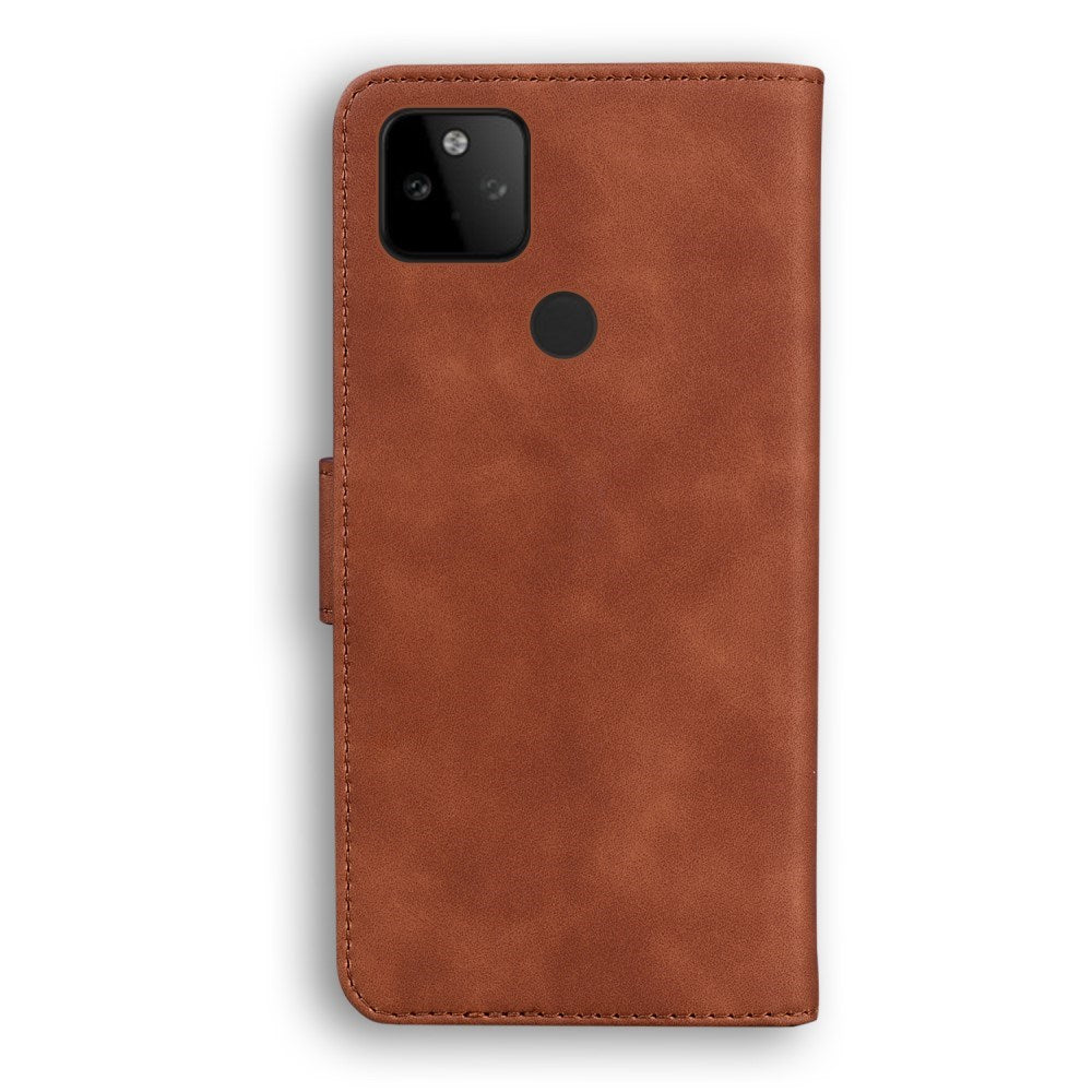 EIDERWOOD Google Pixel 5a Kunstlæder Flip Cover m. Pung - Brun