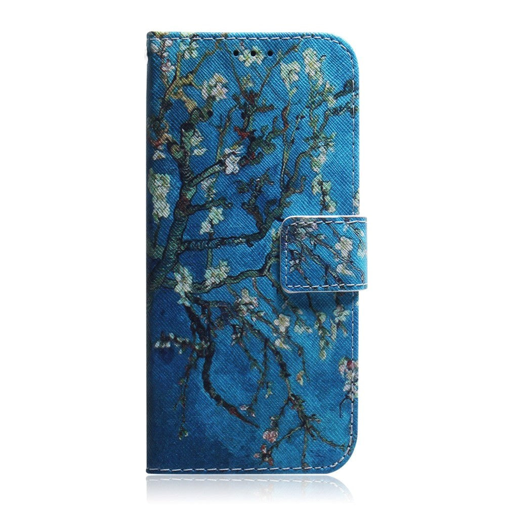 Google Pixel 6 Læder Flip Cover m. Pung & Print - Træ