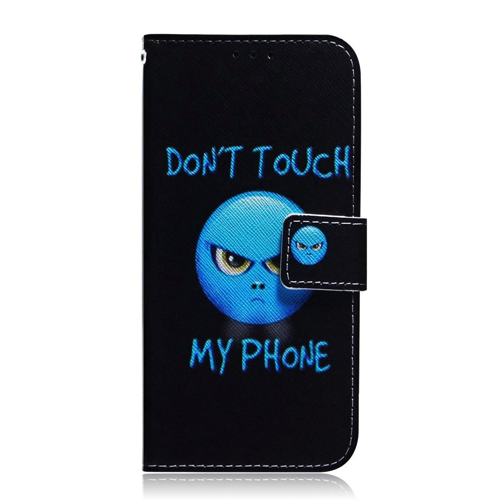 Google Pixel 6 Læder Flip Cover m. Pung & Print - Don't Touch My Phone