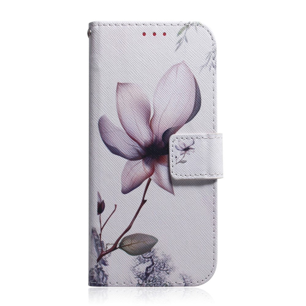 Google Pixel 6 Læder Flip Cover m. Pung & Print - Blomst