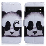 Google Pixel 6 Pro Læder Flip Cover m. Pung & Print - Panda