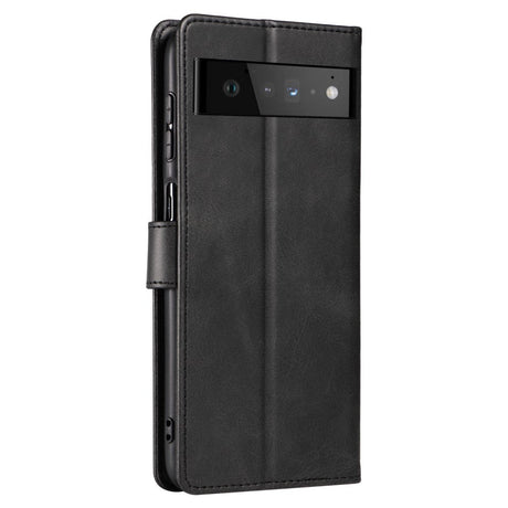 Google Pixel 6 Pro Kunstlæder Flip Cover m. Pung - Sort