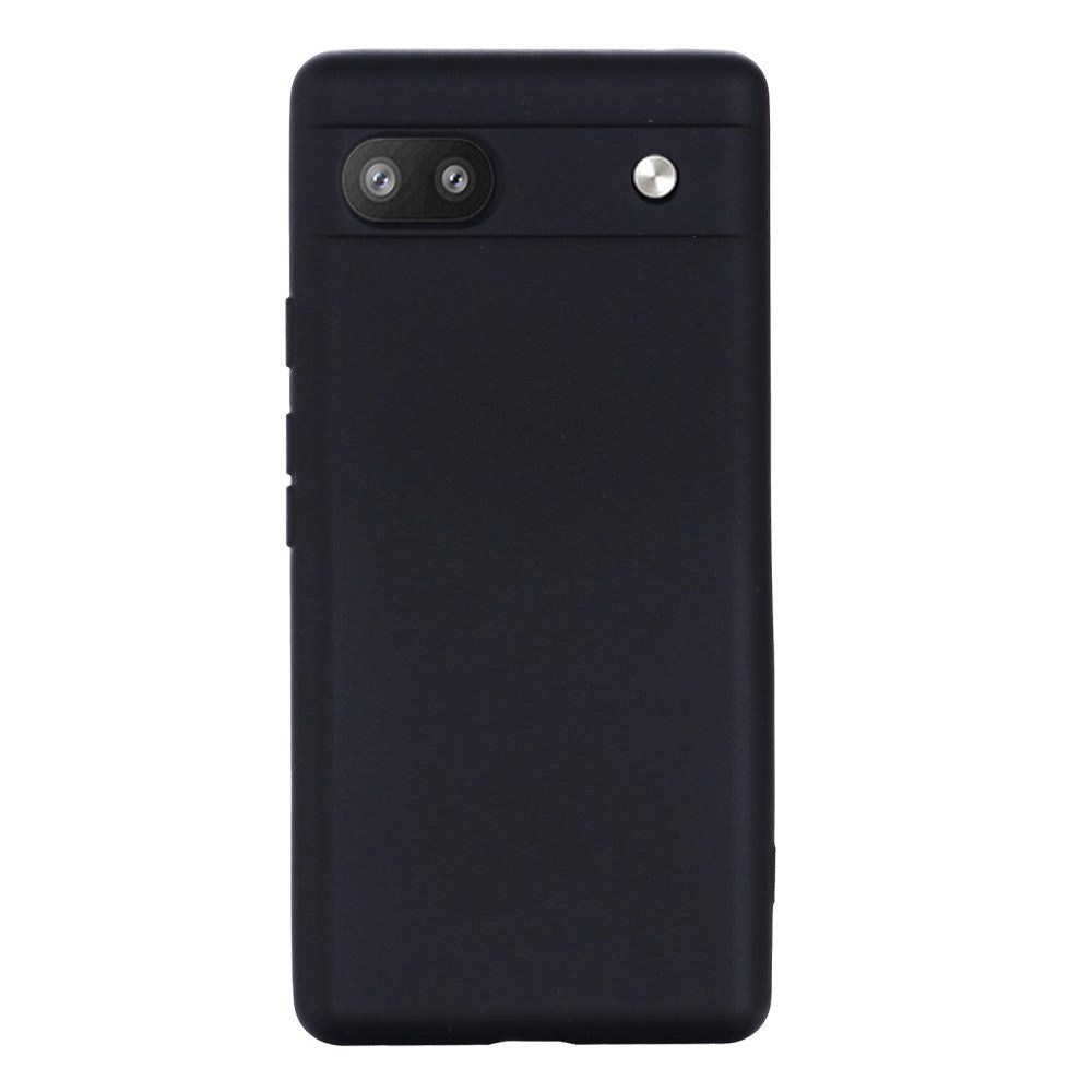 Google Pixel 6a Liquid Silikone Cover m. Strop - Sort