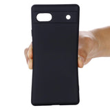 Google Pixel 6a Liquid Silikone Cover m. Strop - Sort