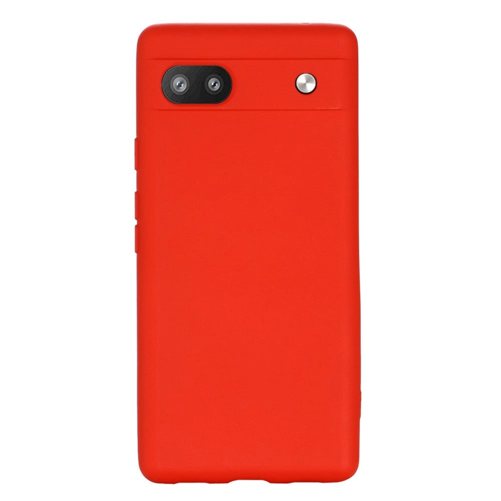 Google Pixel 6a Liquid Silikone Cover m. Strop - Rød