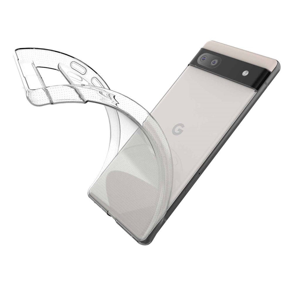 Google Pixel 6a Fleksibel Plastik Bagside Cover - Gennemsigtig