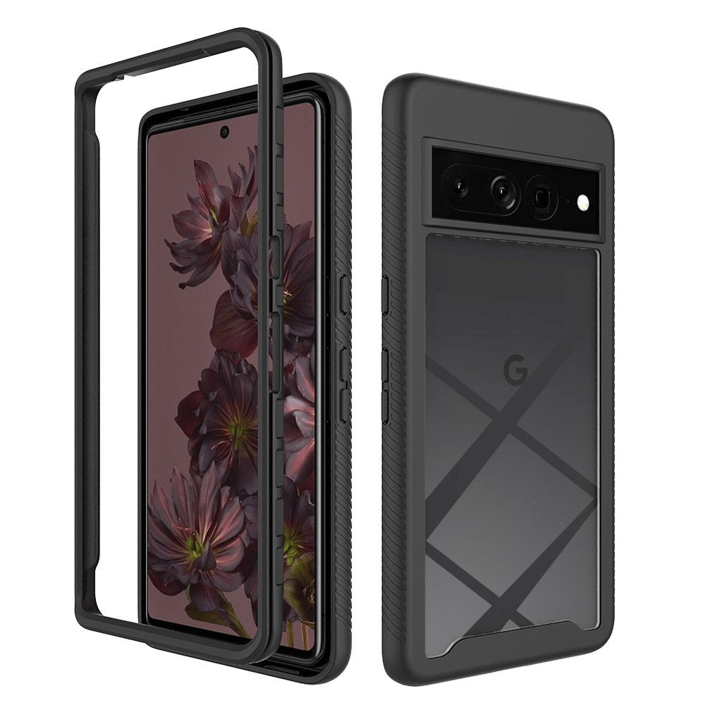 Google Pixel 7 Pro Cover Acrylic Combo - Gennemsigtig / Sort