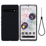 Google Pixel 7 Liquid Silikone Cover m. Strop - Sort