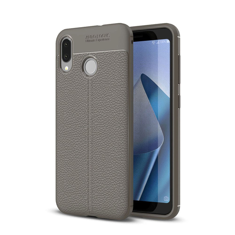 Asus Zenfone Max M1 ZB555KL Litchi Grain TPU Cover Grå