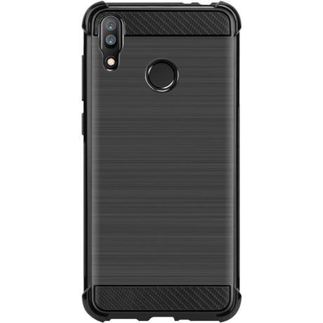 Asus Zenfone Max (M2) ZB633KL IMAK Carbon Fiber Plastik Cover Sort