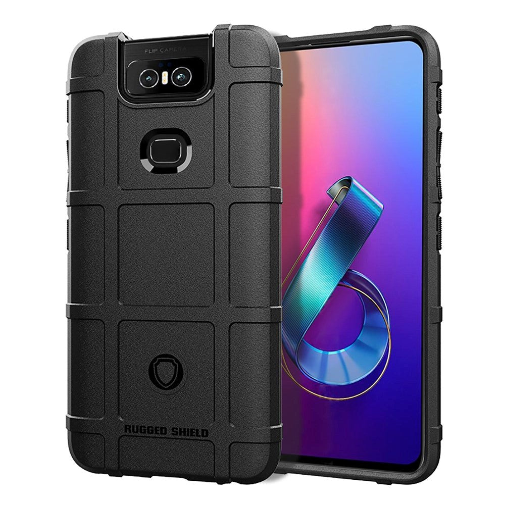 Asus Zenfone 6 (ZS630KL) Rugged Shield Series Håndværker Cover Sort