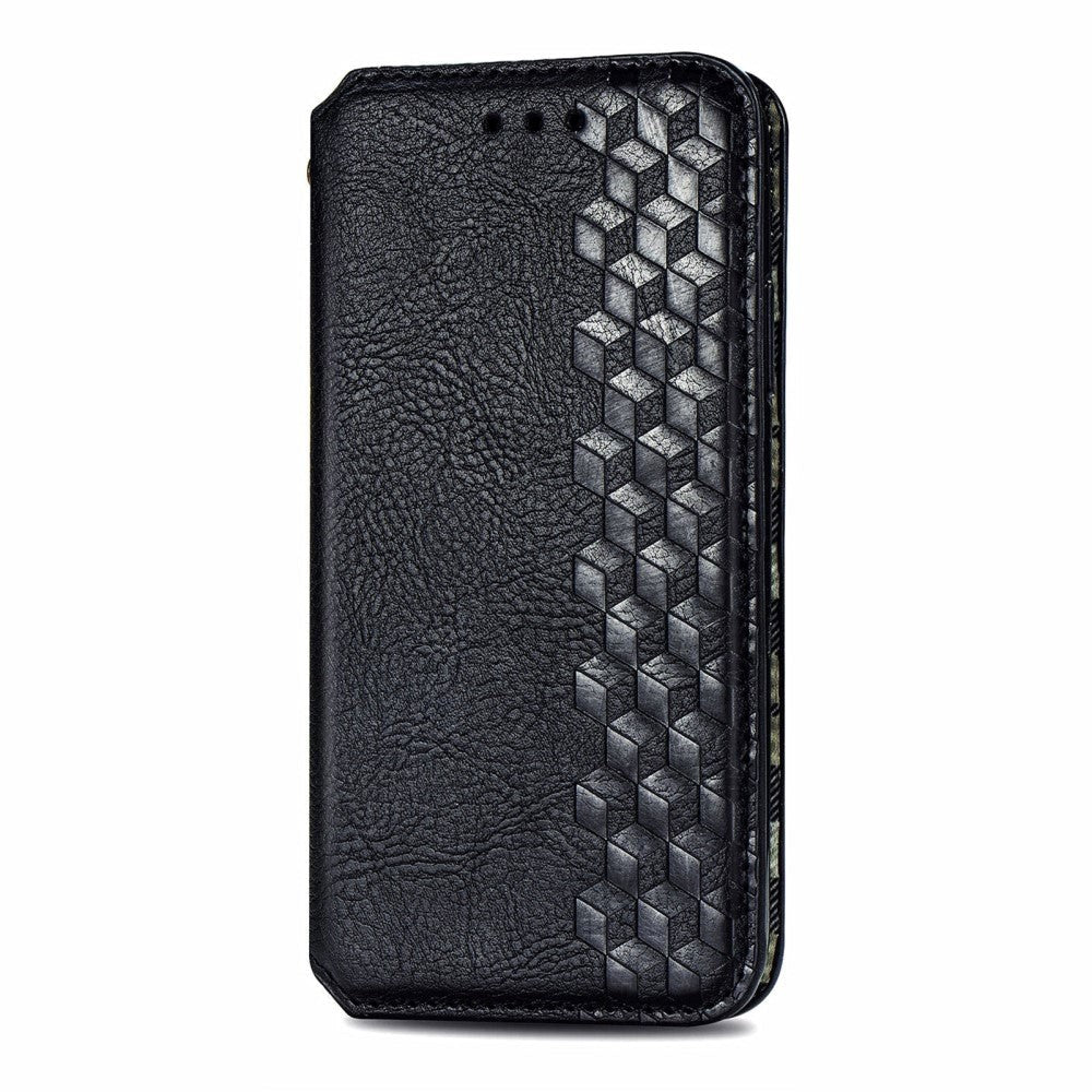 Asus Zenfone 8 Flip Retro Mønster Læder Flip Cover m. Pung - Sort