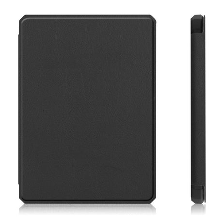 Amazon Kindle Paperwhite 5 11th Generation (2021) Læder Flip Cover m. Vågeblus Funktion - Sort