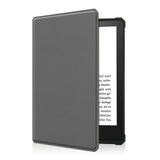 Amazon Kindle Paperwhite 5 11th Generation (2021) Læder Flip Cover m. Vågeblus Funktion - Grå